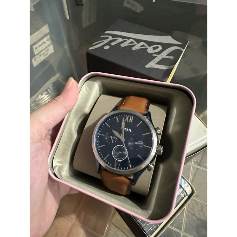 ORIG & IMPORTED FSL Flynn Chronograph Brown Leather 48mm Men's Watch