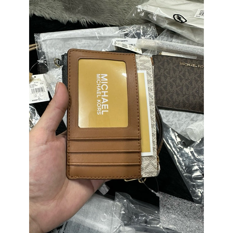 ORIG & IMPORTED MK Jet Set Travel Small Slim Coin Pouch ID Card Wallet