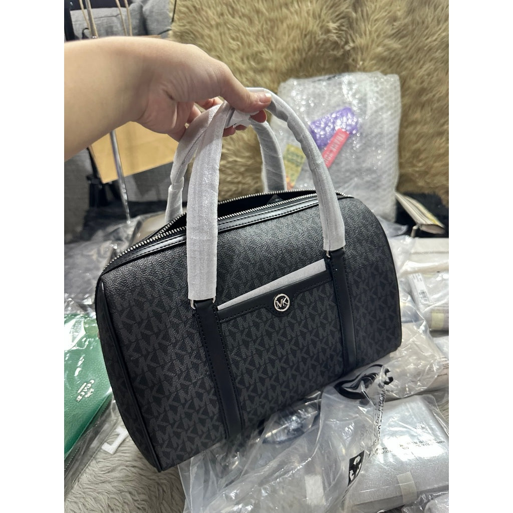 ORIG & IMPORTED MK Jet Set Travel Medium Duffle Satchel Crossbody Bag in Black