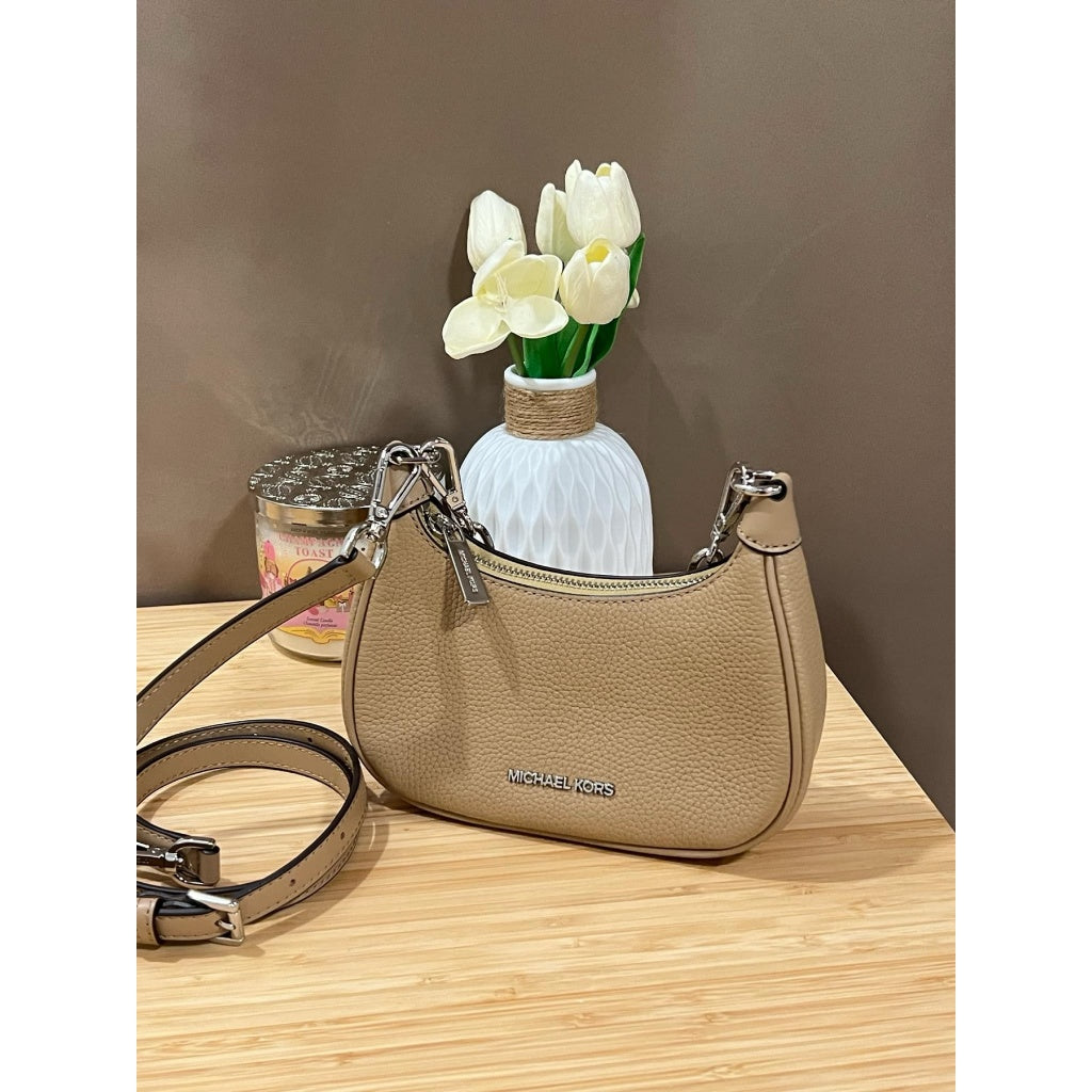 ORIG PRELOVED  MK Cora Mini Zip Pouchette Camel KiliKili Crossbody Bag Camel Brown
