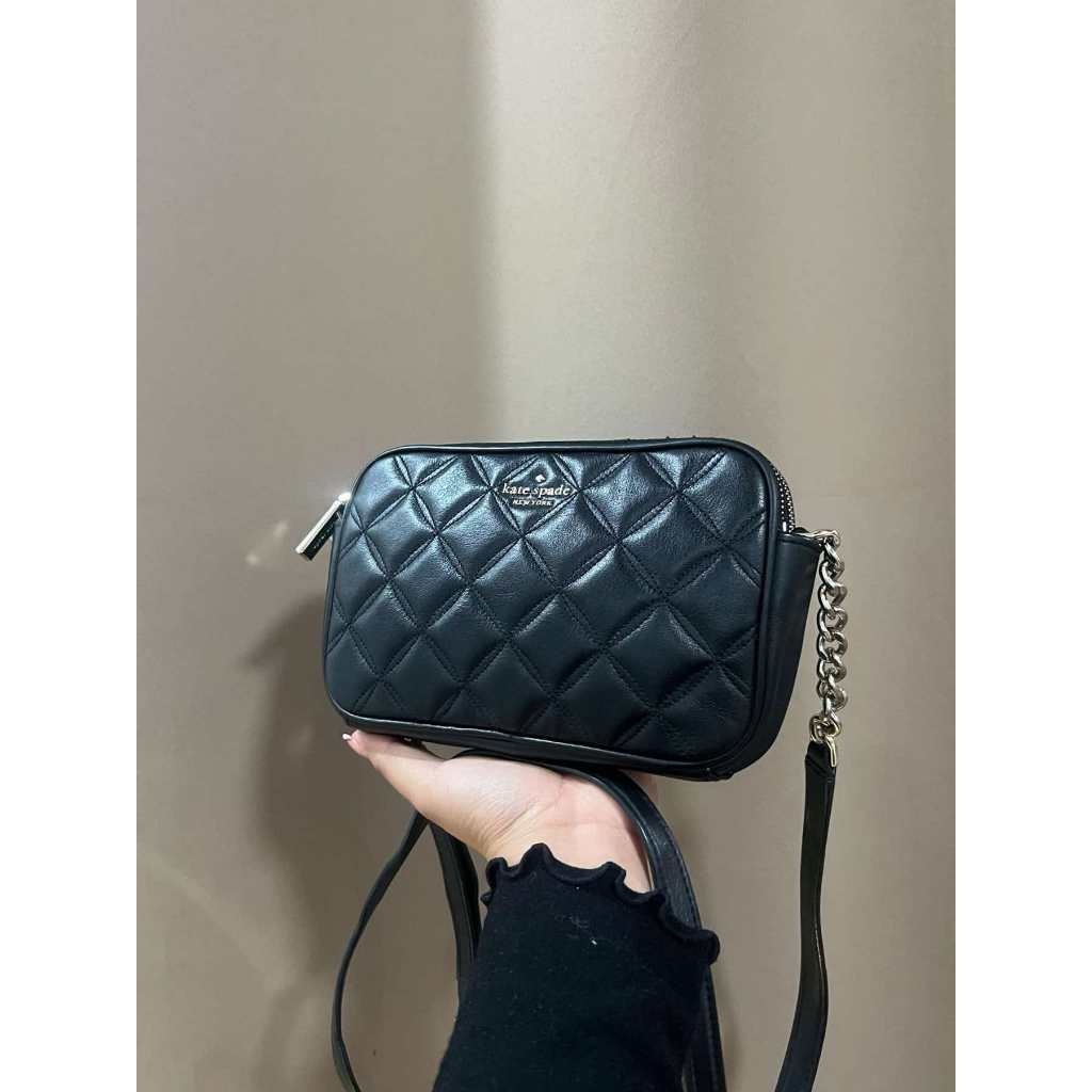 ORIG PRELOVED  KS Natalia Double Zip Small Black Bag