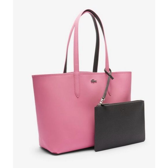 ORIG & IMPORTED LCT Anna Reversible Large Tote Bag with Pouch Black/Pink