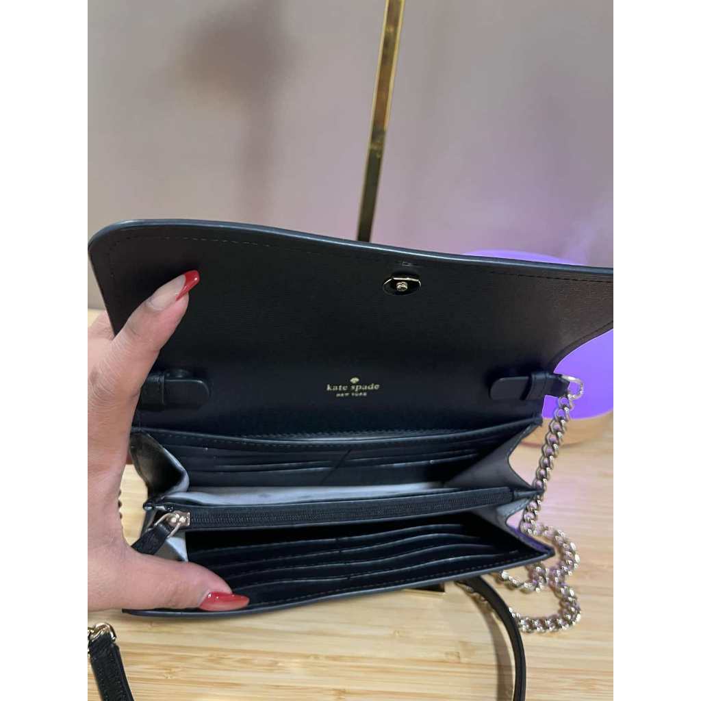 ORIG Preloved KS Cameron Wallet on a Chain Small Phone Bag Black
