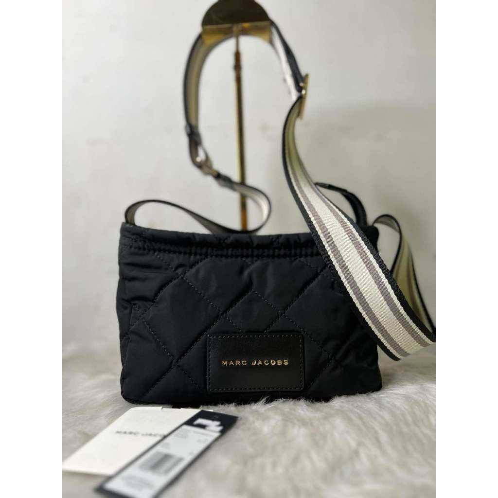 ORIG Preloved MJ The Messenger Nylon Small Crossbody Black Bag Quilted