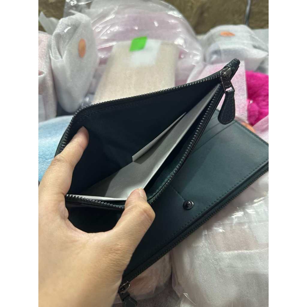 ORIG & IMPORTED CCH RARE Retail Double Zip Long Phone Wallet Phone Wristlet Forest Green