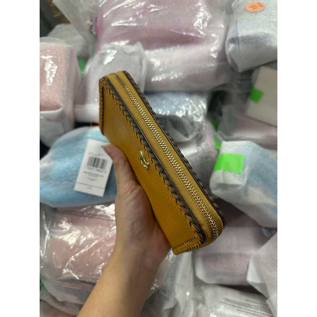 ORIG & IMPORTED CCH RARE Retail Medium Zip Around Yellow Buttercup Wallet With Braid