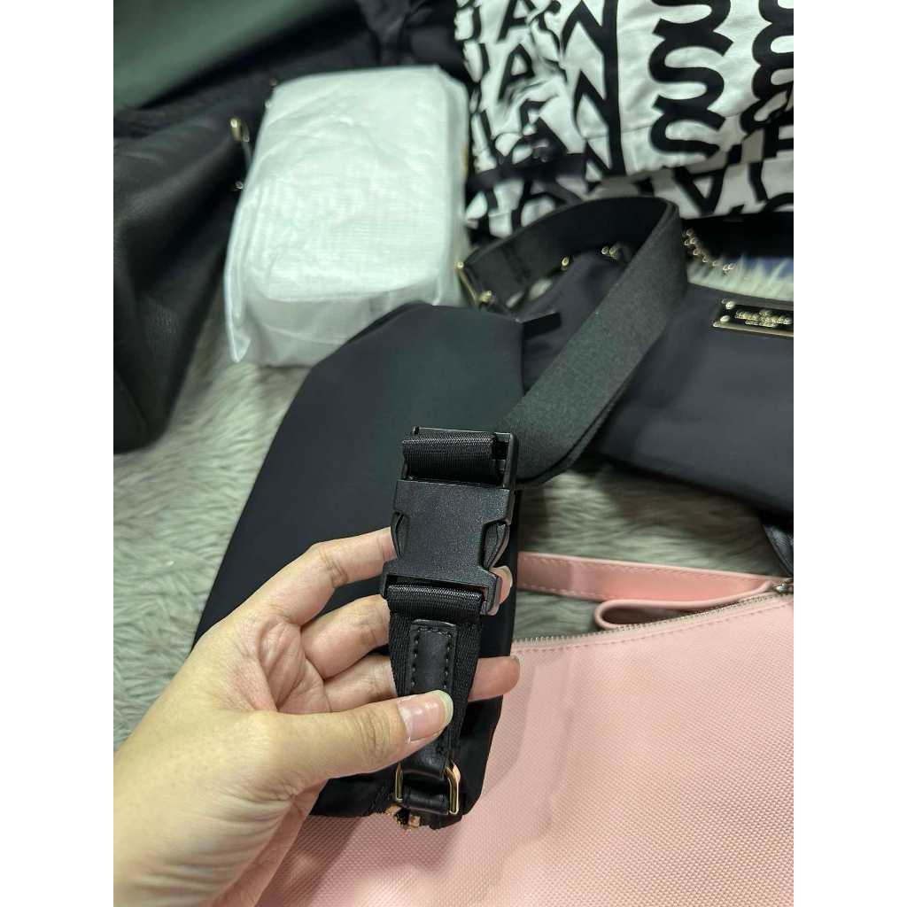 ORIG Preloved KS Watson Lane Nylon Belt Small Bag Black