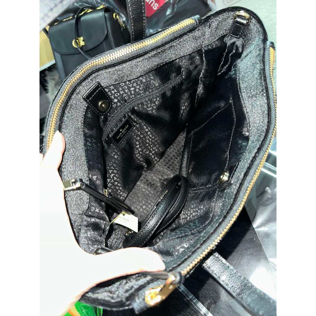 ORIG & IMPORTED KS Dawn Place Velvet Small Kona Satchel Black Bag