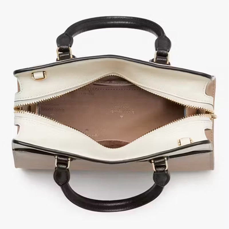 ORIG & IMPORTED KS Madison Small Satchel Bag Beige