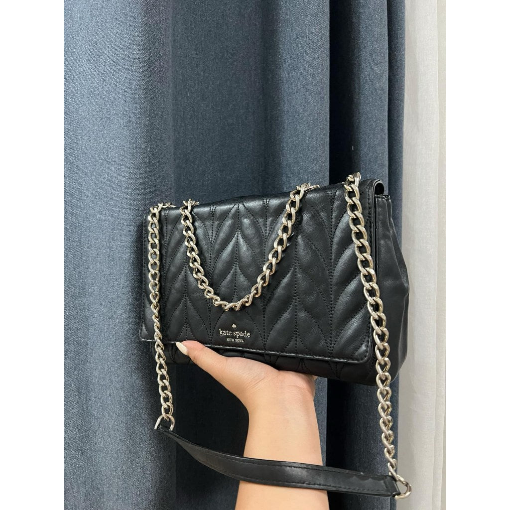 ORIG Preloved KS Medium Briar Lane Quilted Emelyn Black Bag