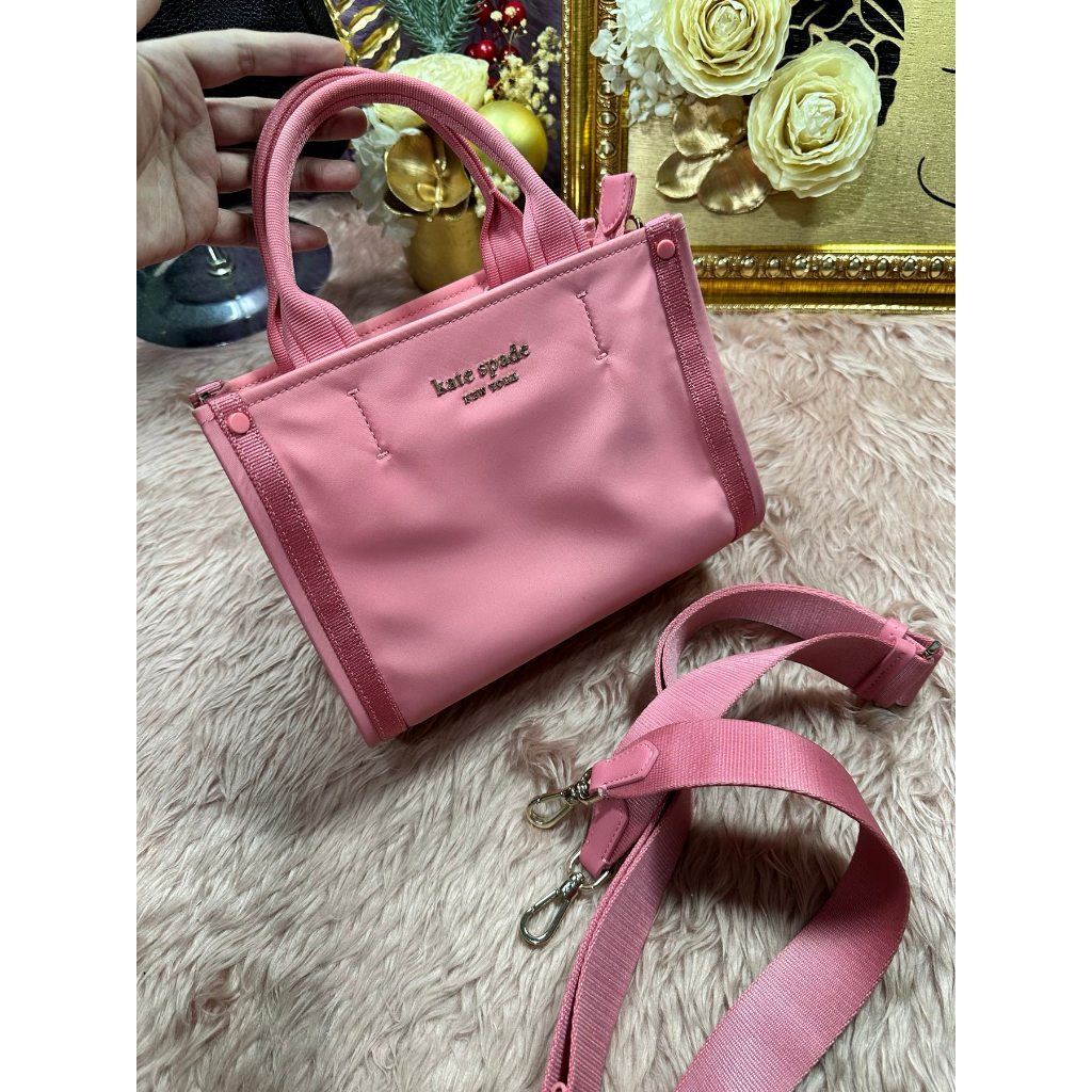 ORIG Preloved KS The Little Better Sam Nylon Mini Tote Pink Bag