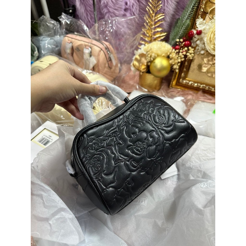 ORIG & IMPORTED LCT Mini Lora Leather Bag Embossed Black