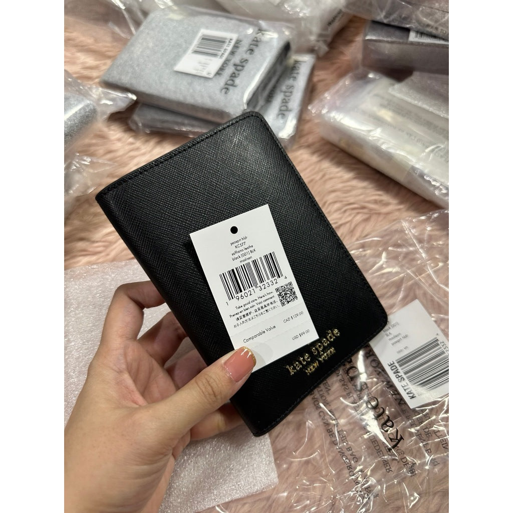 ORIG & IMPORTED KS Madison Passport Holder Black Wallet