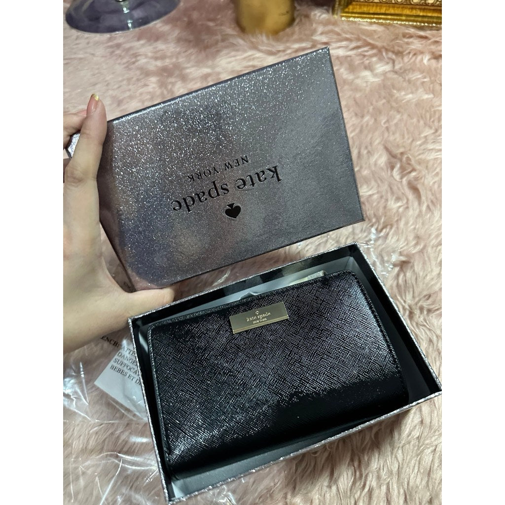 ORIG & IMPORTED KS Kenzie Boxed Medium Compact Wallet Black