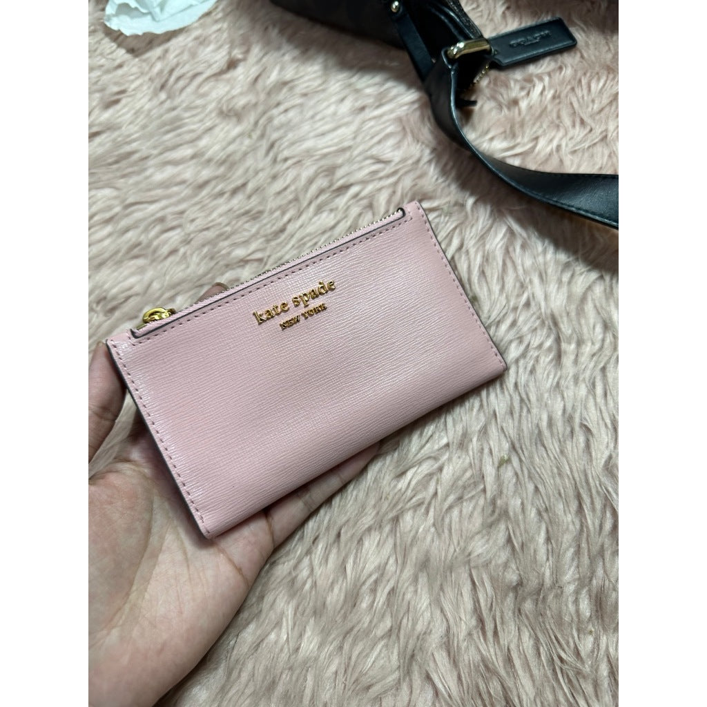 ORIG & IMPORTED KS Retail Morgan Small Slim Bifold Wallet Pink