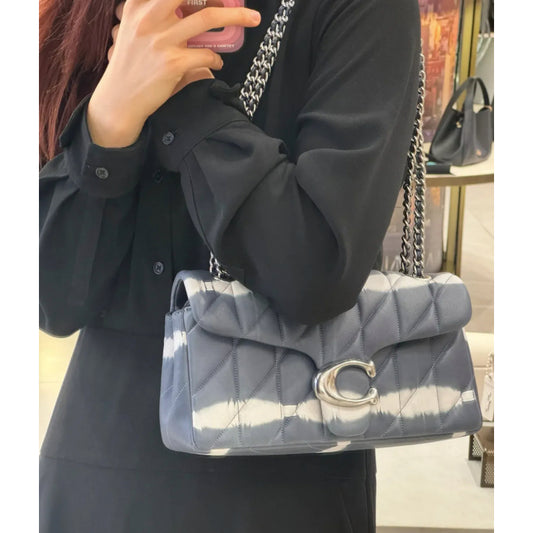 ORIG & IMPORTED Retail CCH RARE Tabby 26 Tie Dye Quilted Shoulder Bag Navy