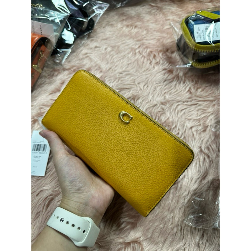 ORIG & IMPORTED CCH Retail Buttercup Yellow Accordion Zip Long Wallet