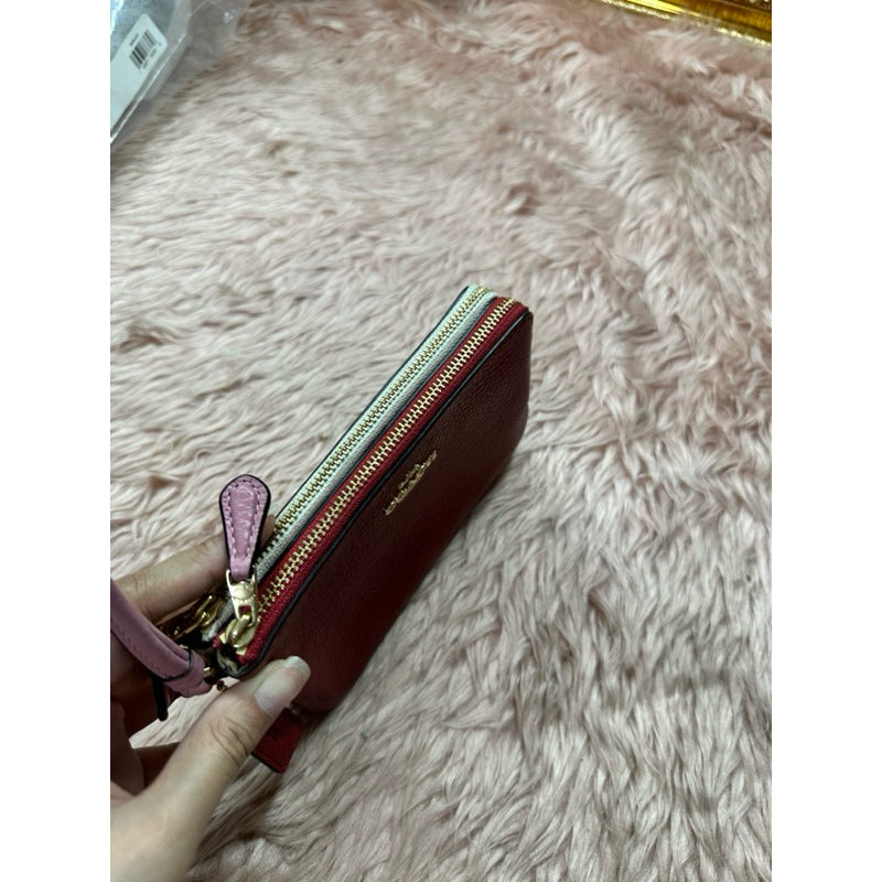 ORIG & IMPORTED CCH Medium Double Corner Zip Wallet In Red