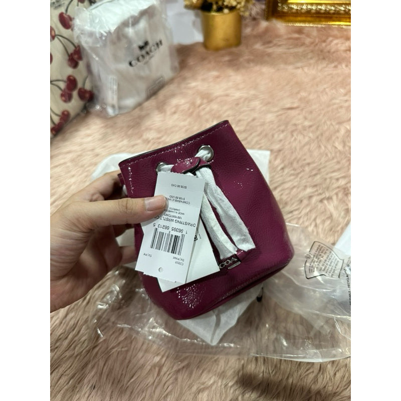 ORIG & IMPORTED CCH Drawstring Wristlet Red Pink Wallet