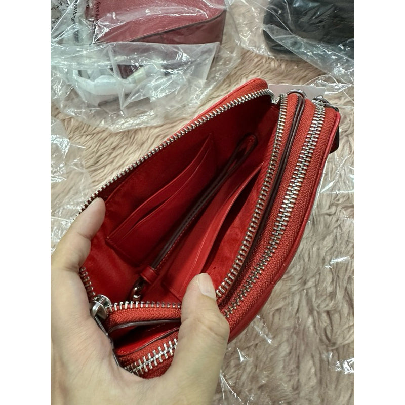ORIG & IMPORTED CCH Kira Crossbody With Pillow Quilting Small Red Bag Wristlet