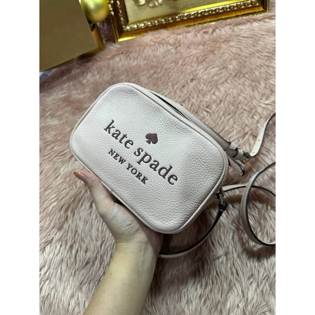 ORIG & IMPORTED Preloved KS Glitter On Mini Camera Bag Pink