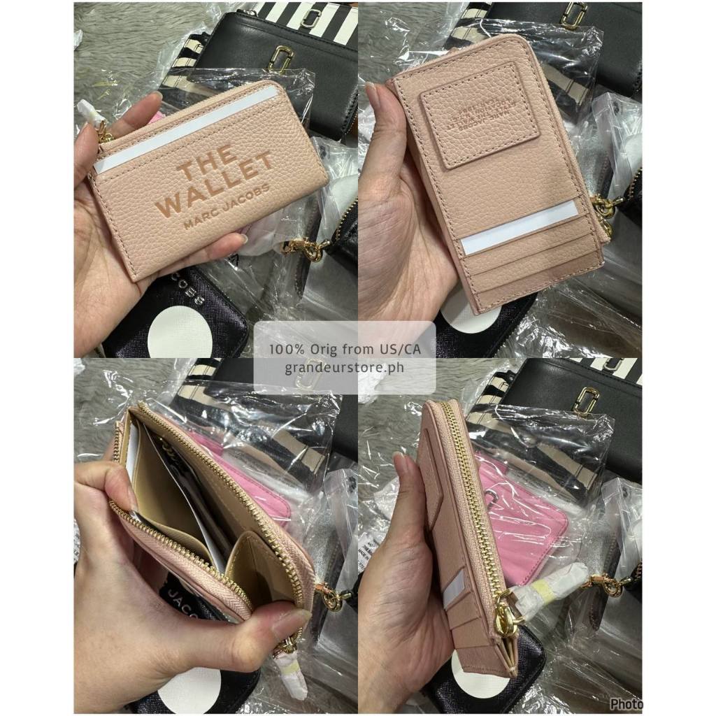 ORIG & IMPORTED MJ The Leather Top Zip Multi Card Slim Small Wallet