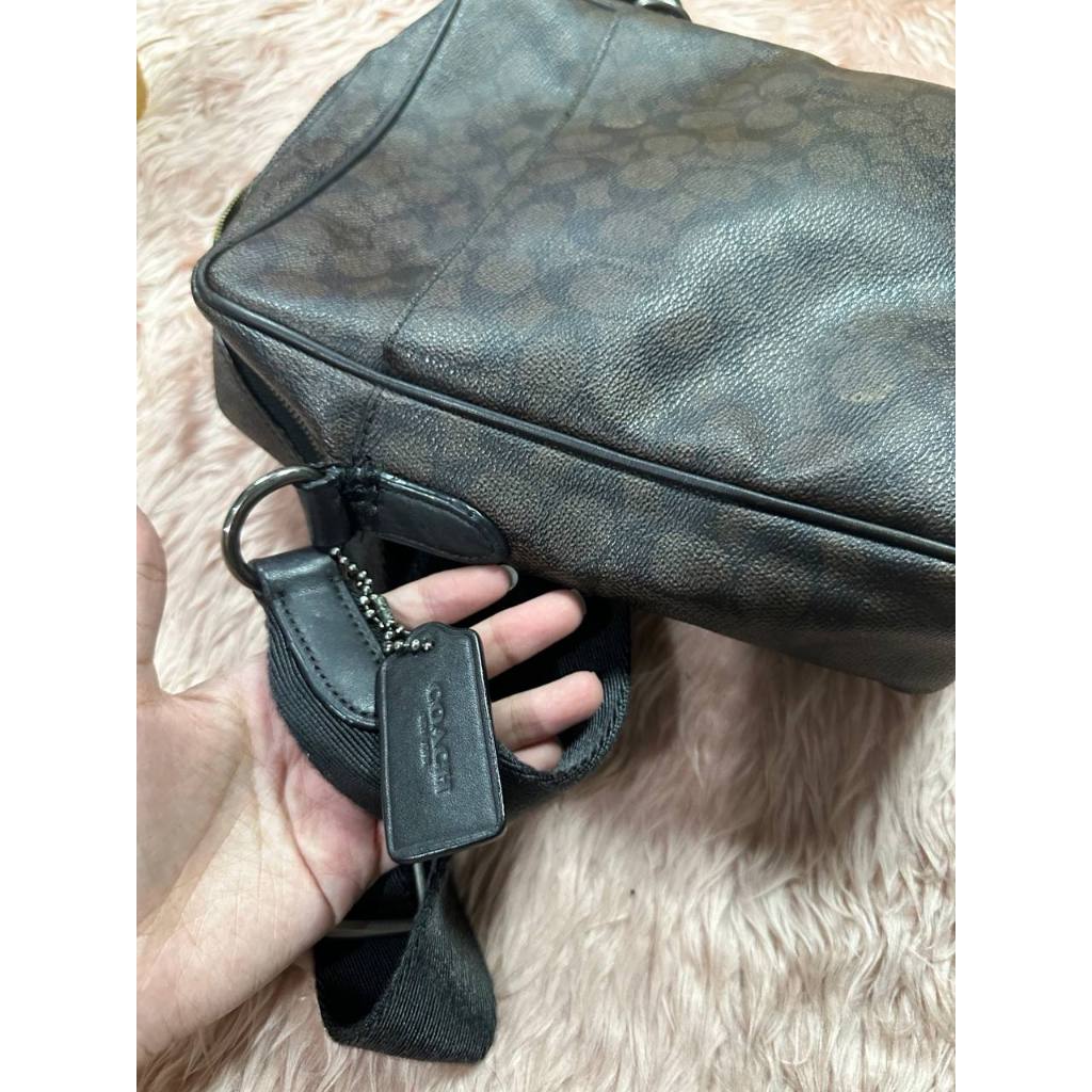 ORIG Preloved Repaired CCH Signature Metropolitan Flight Monogram Men Brown Bag