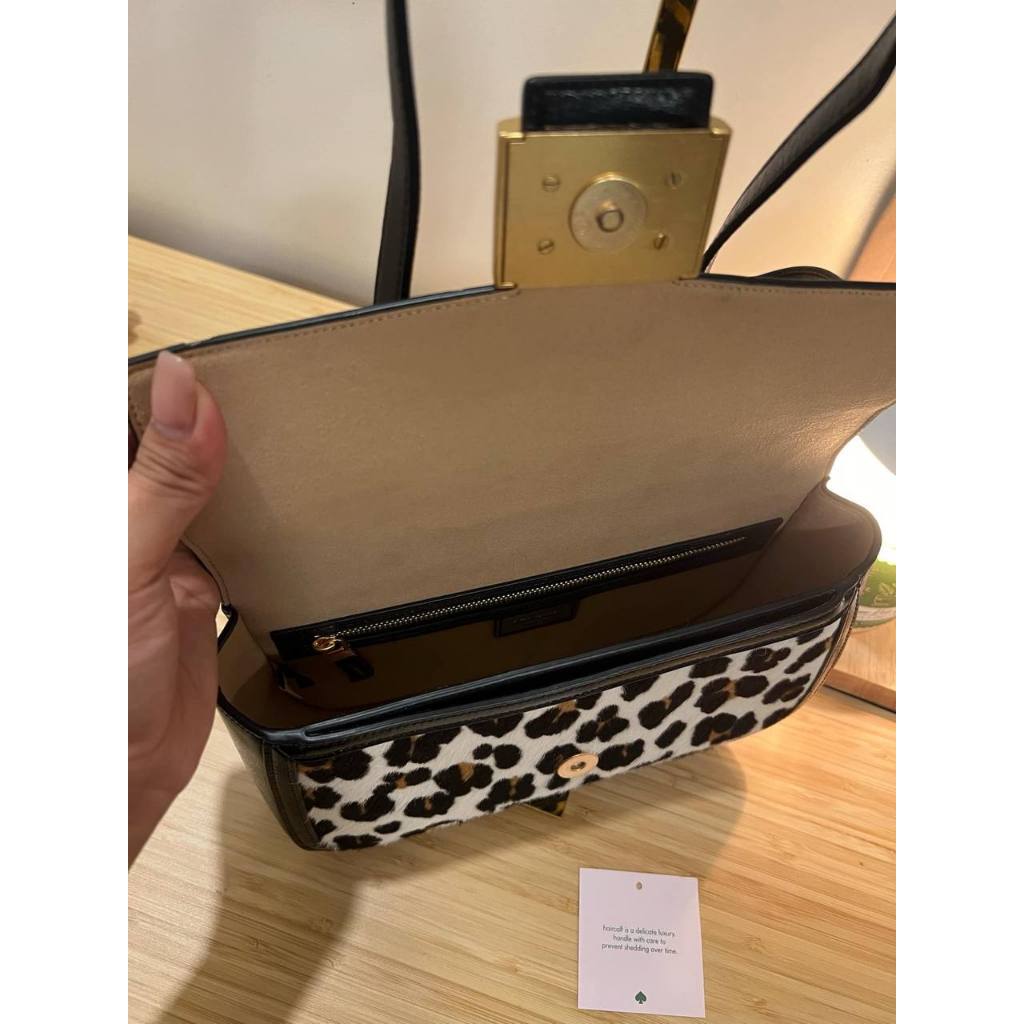 ORIG PRELOVED  Retail KS Katy Leopard Medium Convertible Shoulder Bag