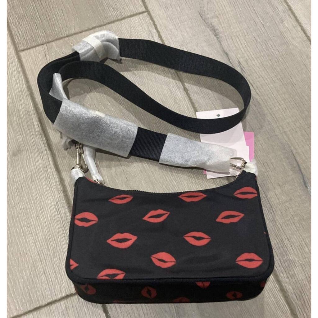 ORIG & IMPORTED KS The Little Better Sam Kisses Small Crossbody Bag Black Nylon