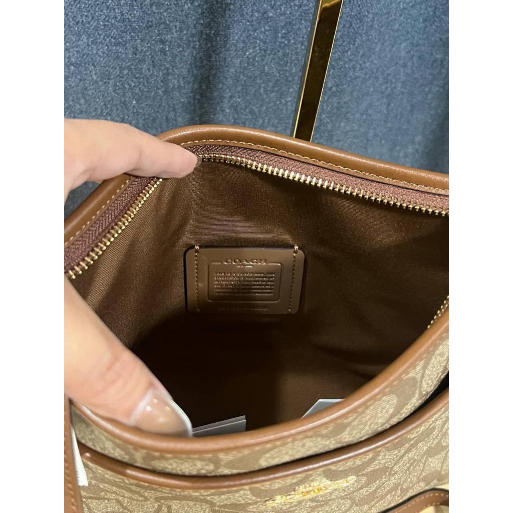 ORIG & IMPORTED CCH File Crossbody In Signature Canvas Brown Khaki Bag