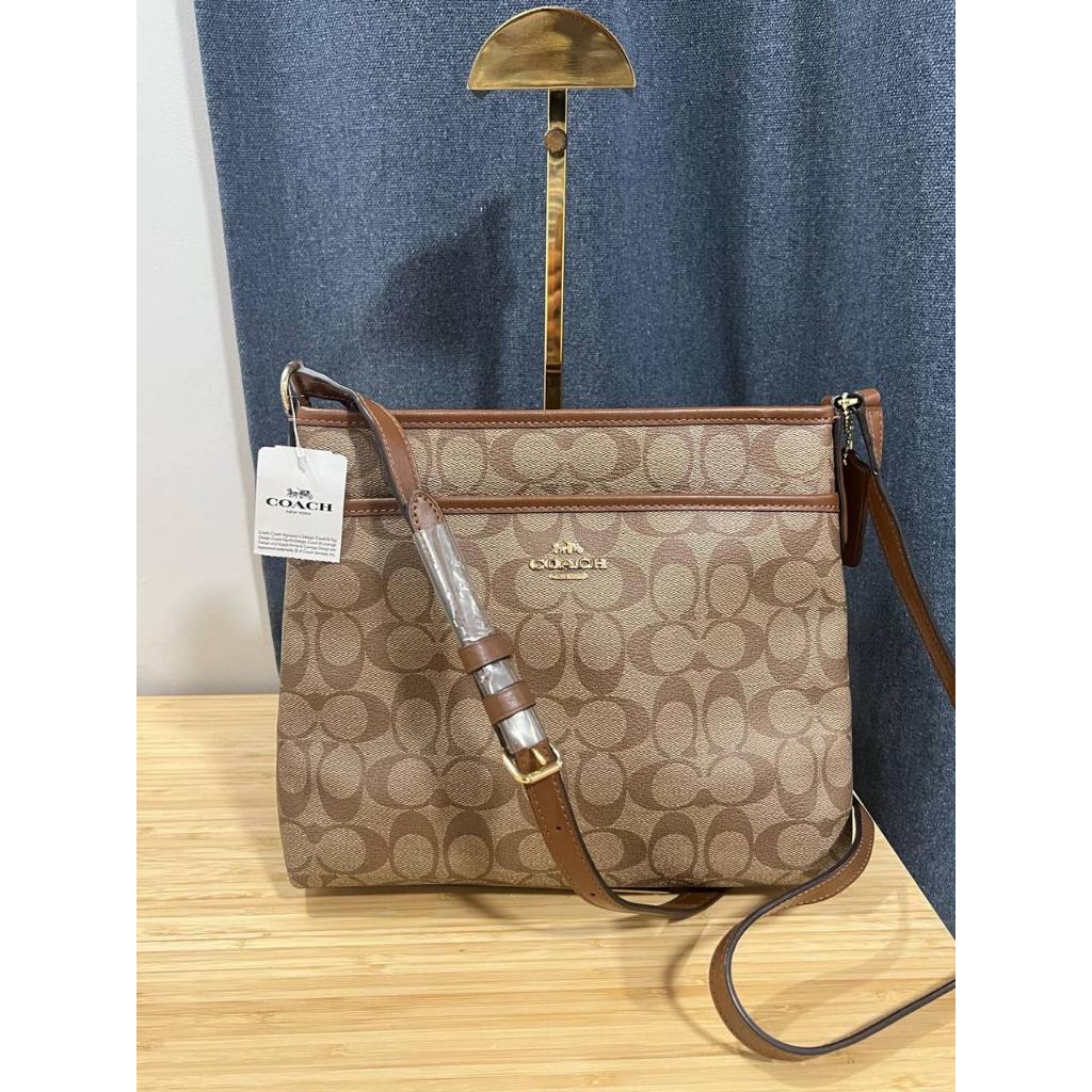 ORIG & IMPORTED CCH File Crossbody In Signature Canvas Brown Khaki Bag