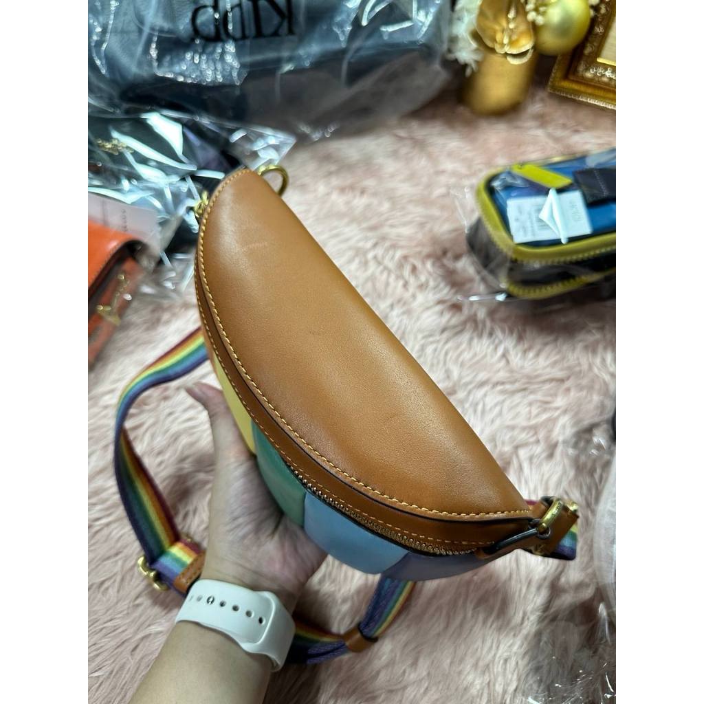 ORIG & IMPORTED CCH Retail Bethany Belt Bag With Rainbow Quilting