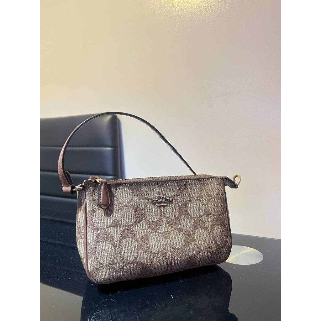 ORIG Preloved CCH Nolita 19 In Signature Canvas Small Khaki Brown Bag