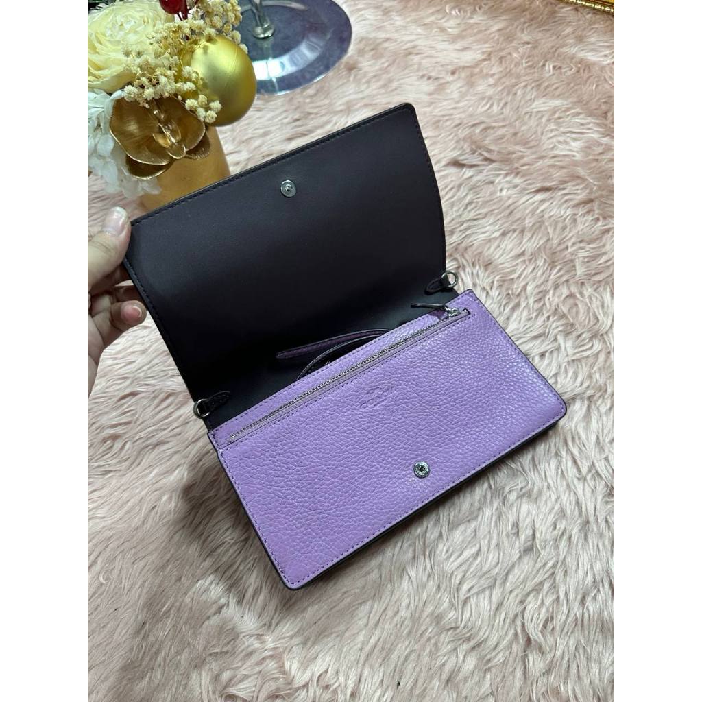 ORIG Preloved CCH Anna Foldover Clutch Crossbody Small Purple Lilac Bag