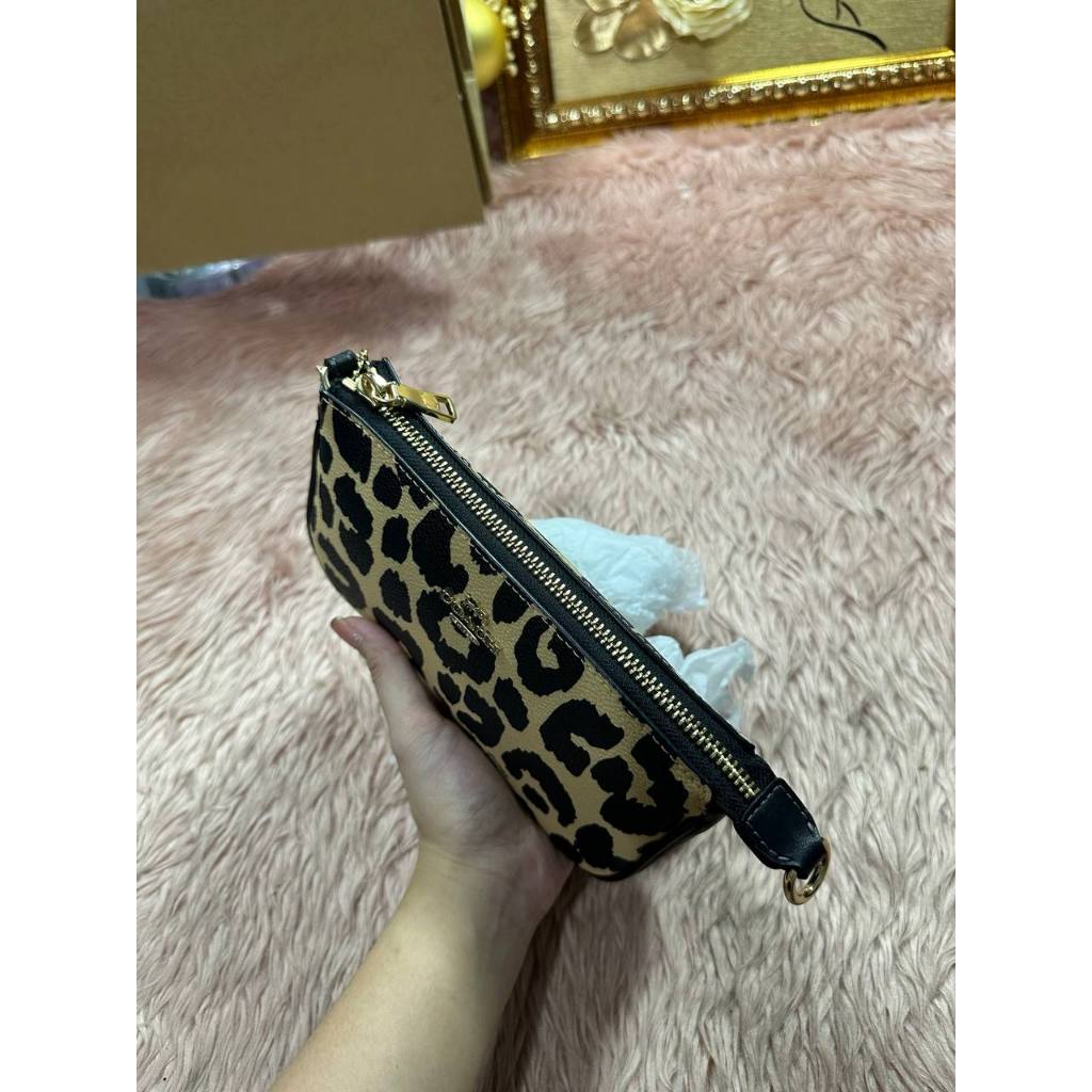 ORIG Preloved CCH Nolita 19 In Signature Canvas Small Leopard Print Brown Bag