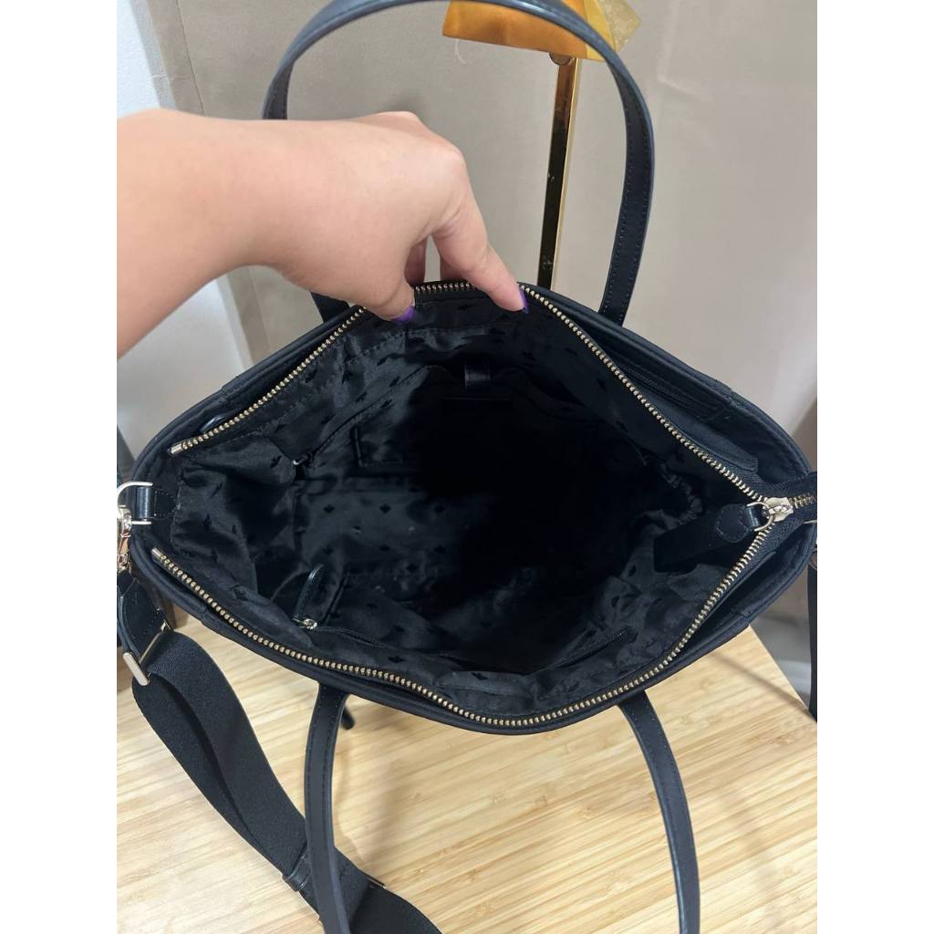 ORIG Preloved KS Chelsea Medium Satchel Nylon Black Bag