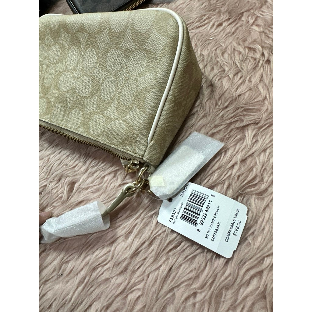 ORIG & IMPORTED CCH RARE Top Handle Nolita-Like Small Bag Light Khaki White