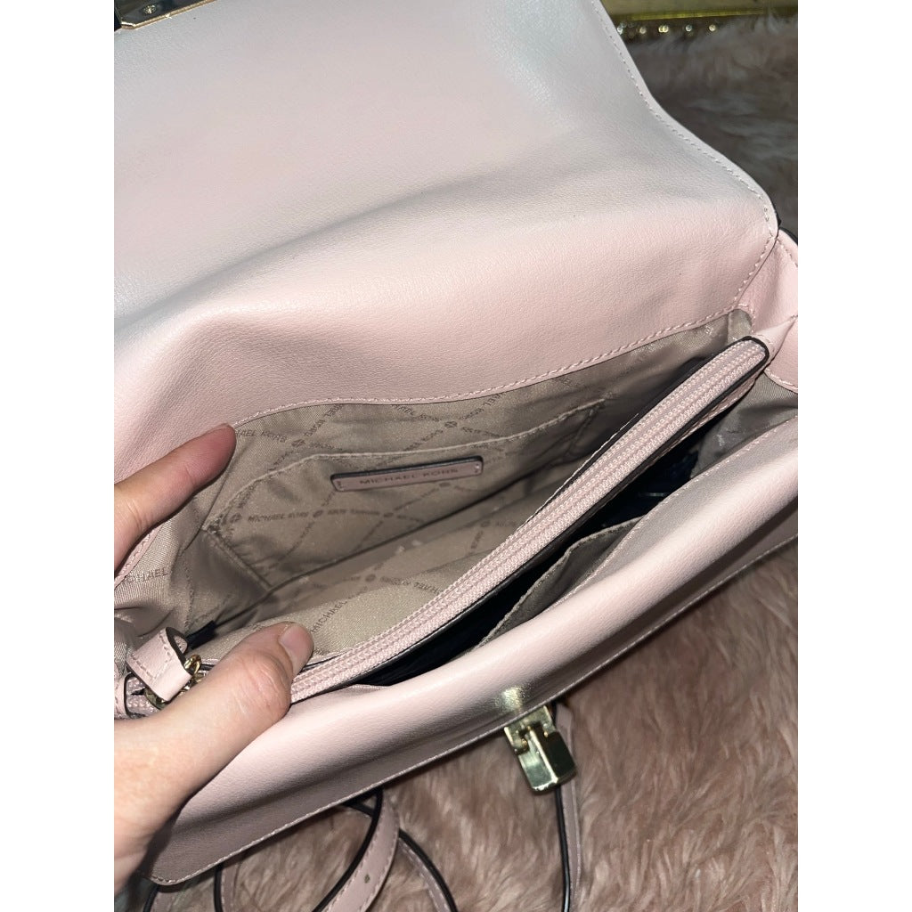 ORIG Preloved MICHAEL KORS MK Sloan Medium Top Handle Satchel Pink Bag