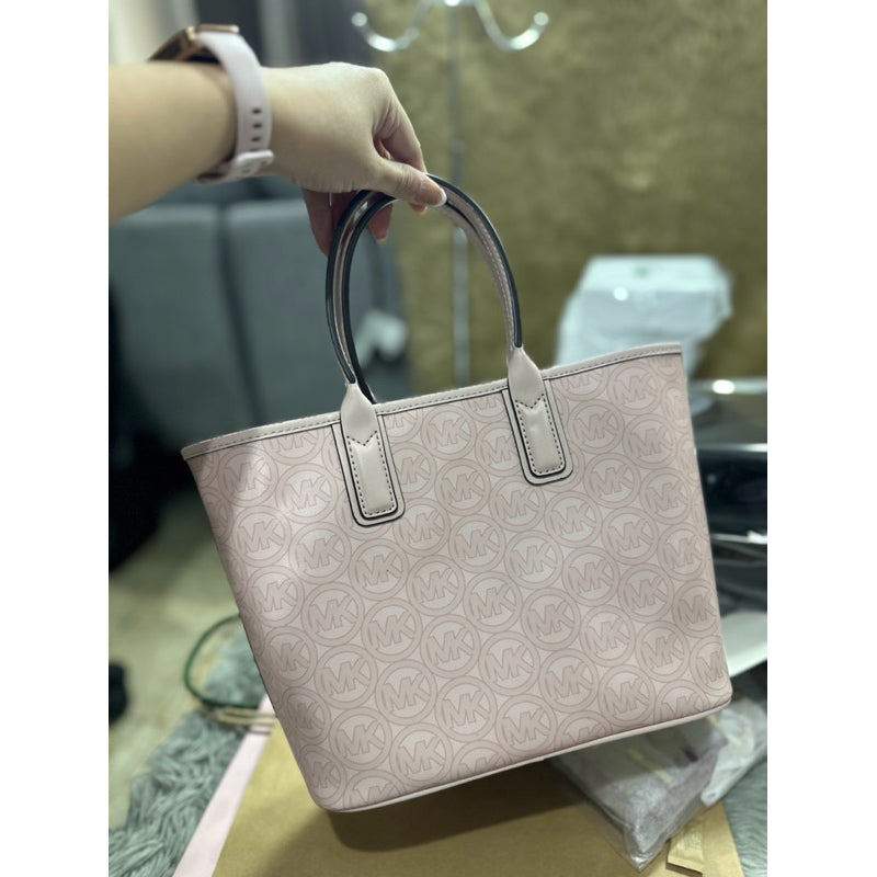 MK Jodie Small Logo Jacquard Tote Bag