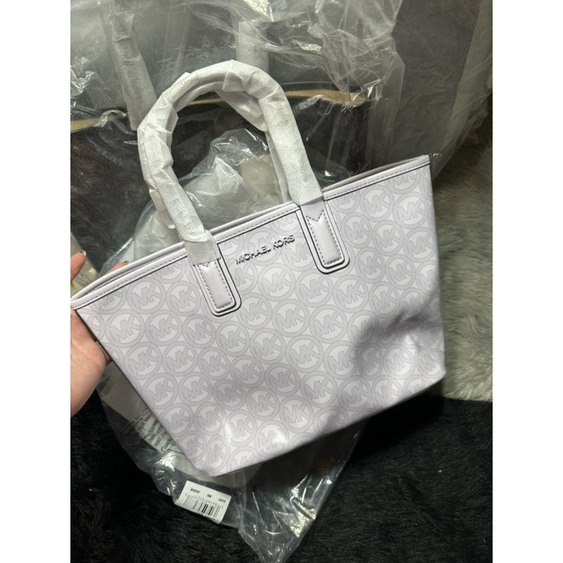 MK Jodie Small Logo Jacquard Tote Bag