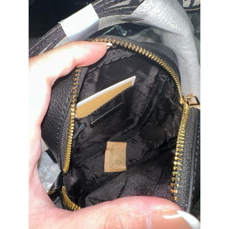 ORIG & IMPORTED MK Jet Set Medium Leather Crossbody Bag Black
