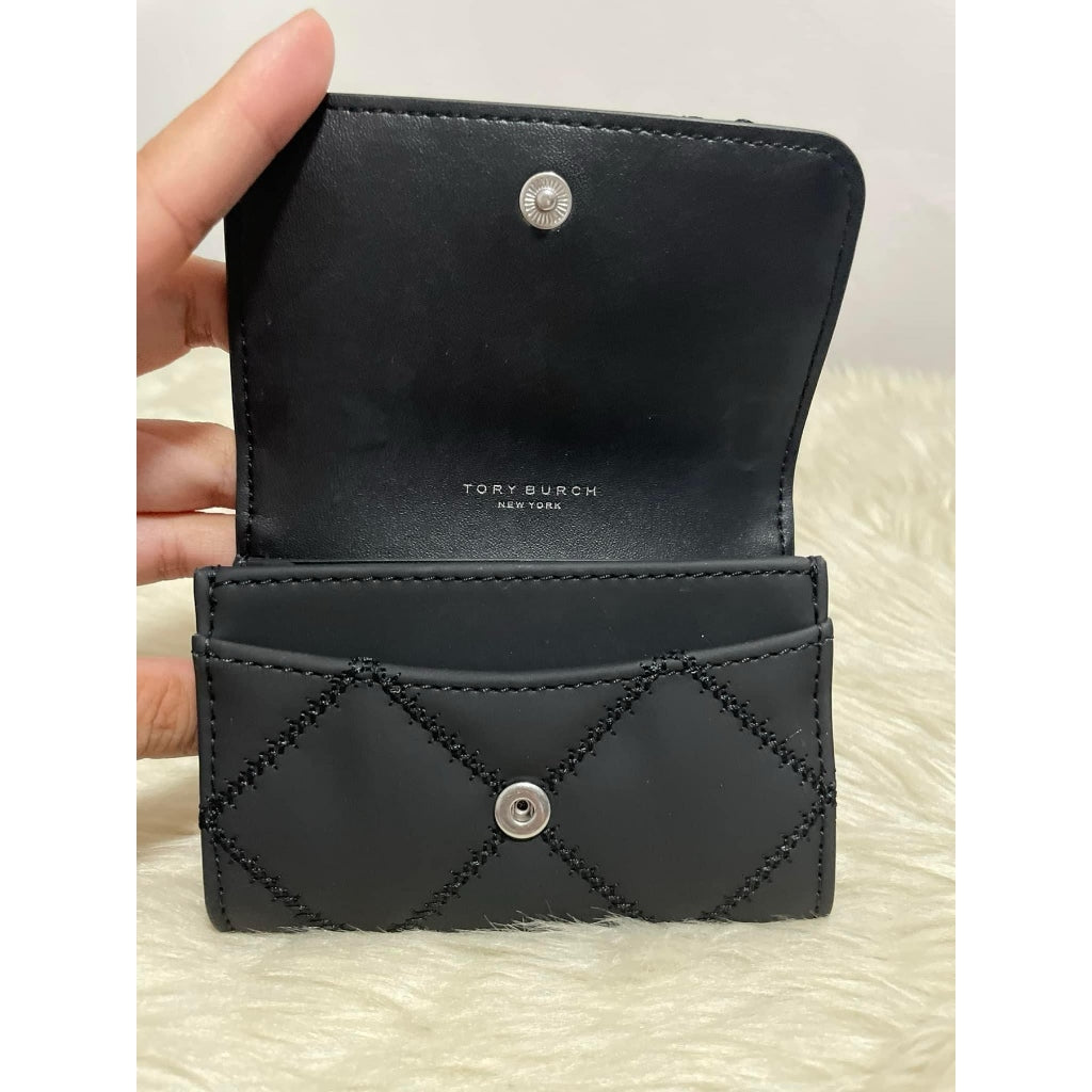ORIG & IMPORTED TB Willa Matte Card Case Small Black Wallet