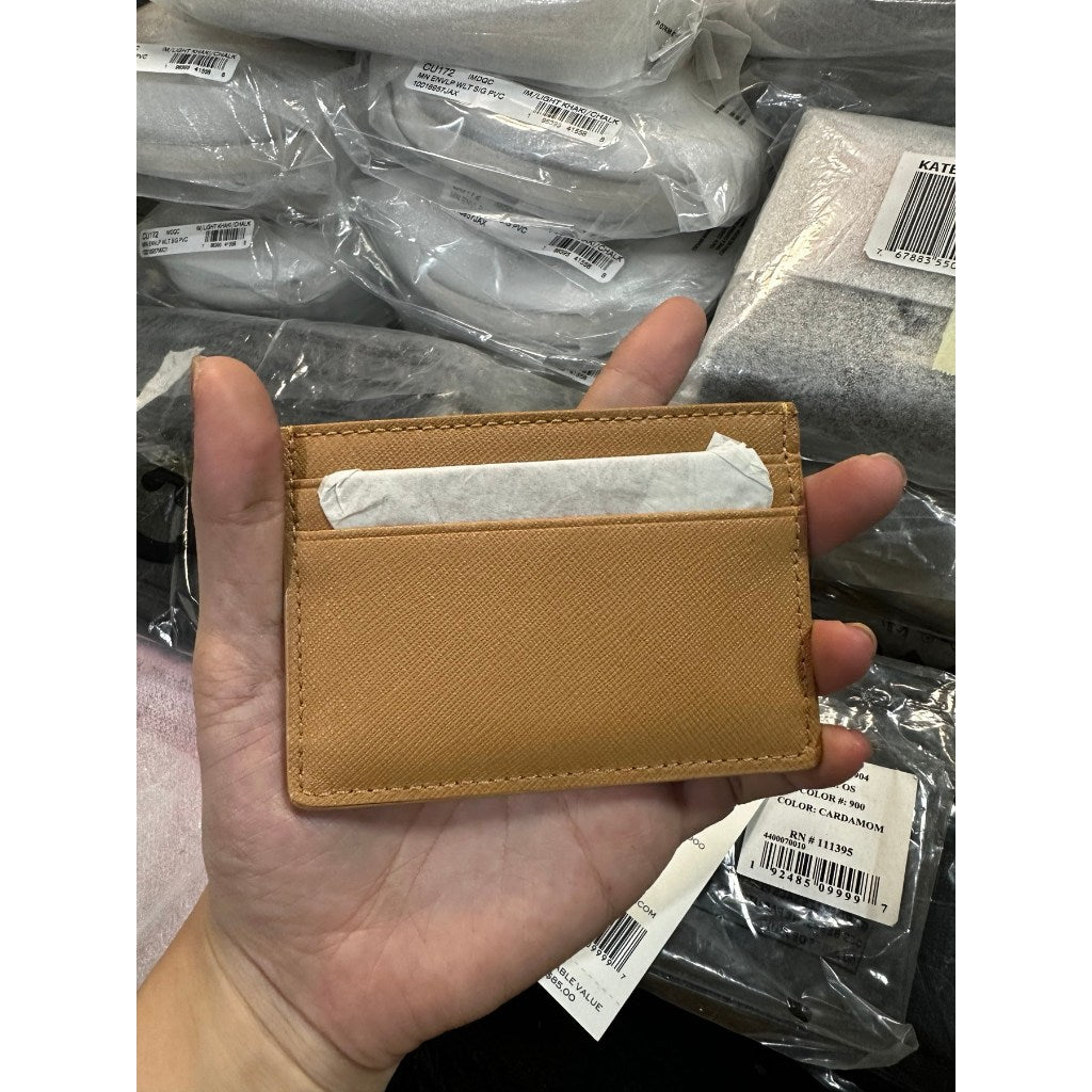 ORIG & IMPORTED TB Emerson Slim Card Case Small Wallet Brown
