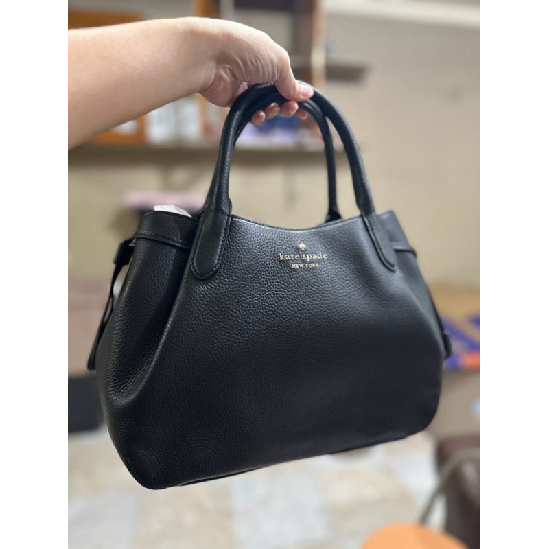 ORIG & IMPORTED KS Dumpling Large Satchel Bag BLACK