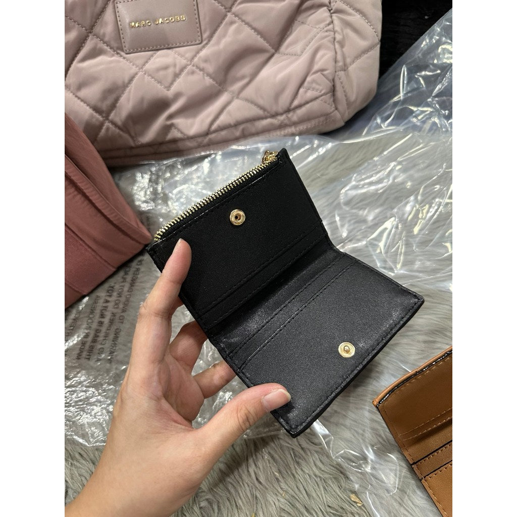 ORIG & IMPORTED Victoria's Secret VS Foldover Card Case Small Wallet Brown Black
