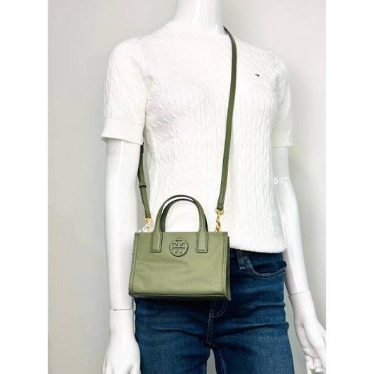 ORIG PRELOVED  TB Ella Nylon Mini Tote Crossbody Bag Purse in Green
