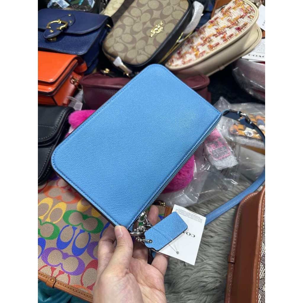 ORIG & IMPORTED CCH Retail Pouch Small Bag With Signature Canvas Interior BLUE