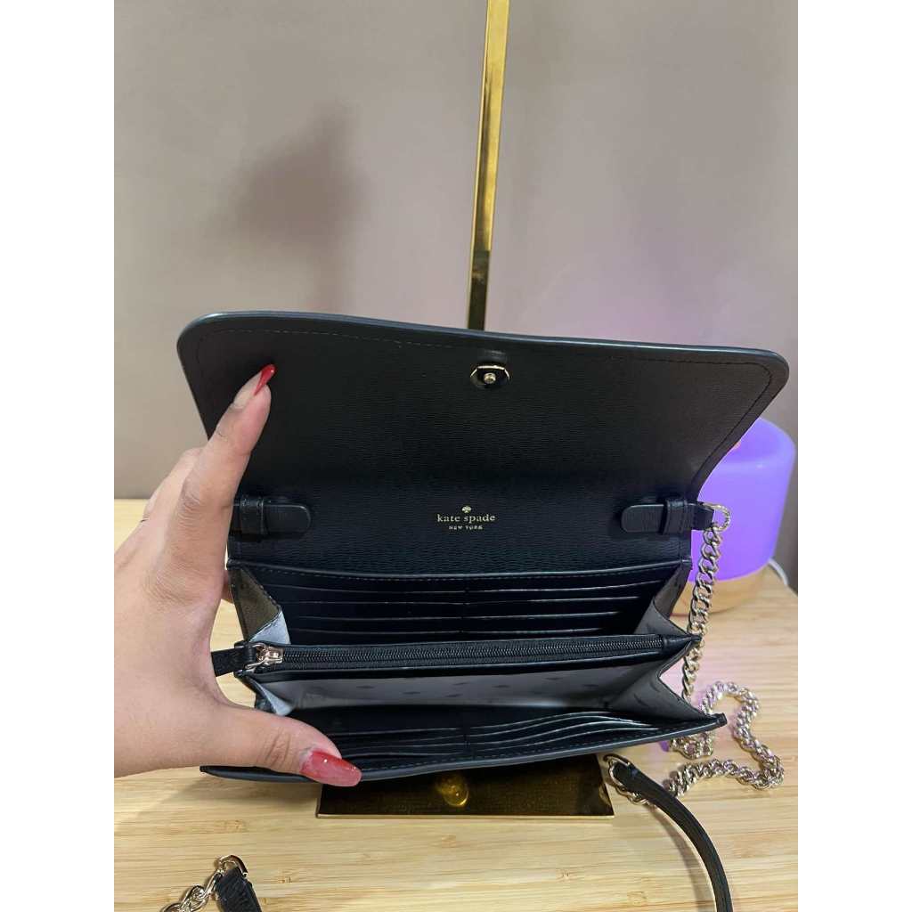 ORIG Preloved KS Cameron Wallet on a Chain Small Phone Bag Black