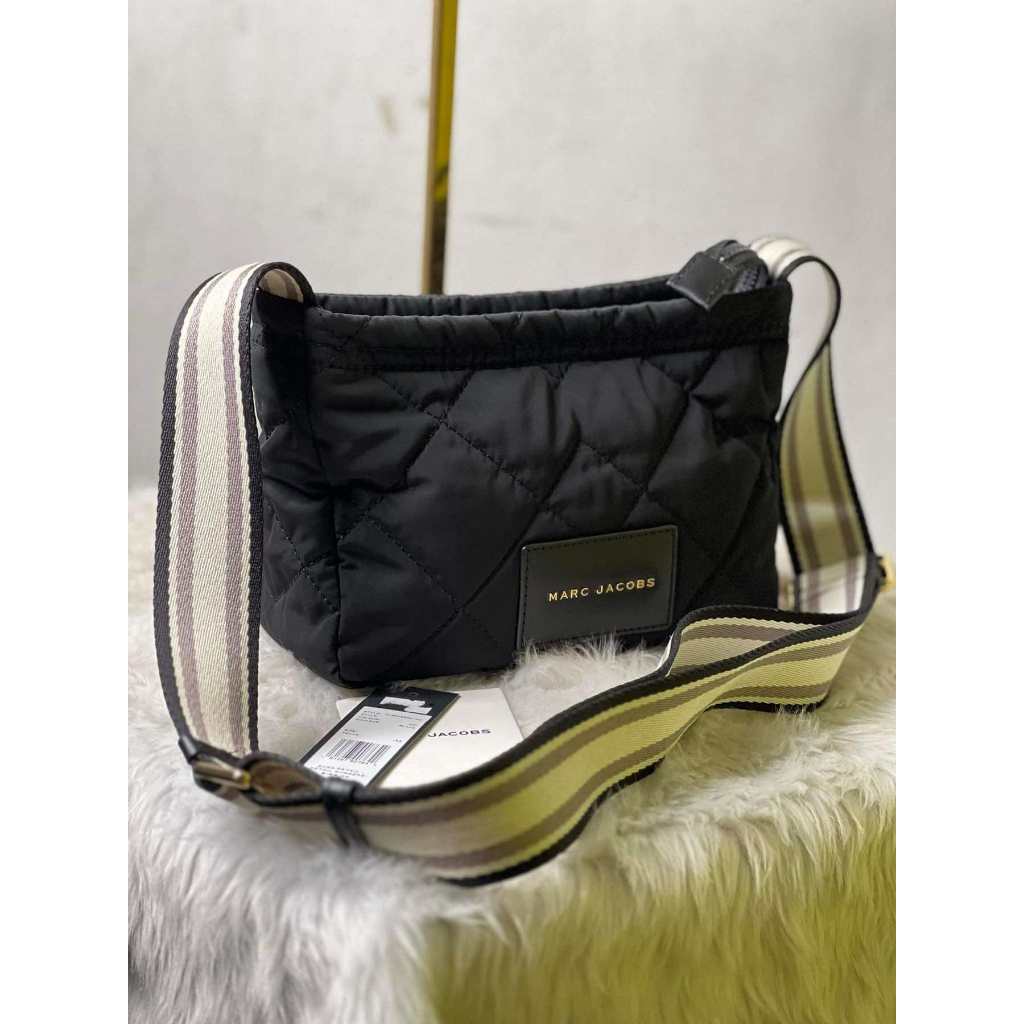ORIG Preloved MJ The Messenger Nylon Small Crossbody Black Bag Quilted