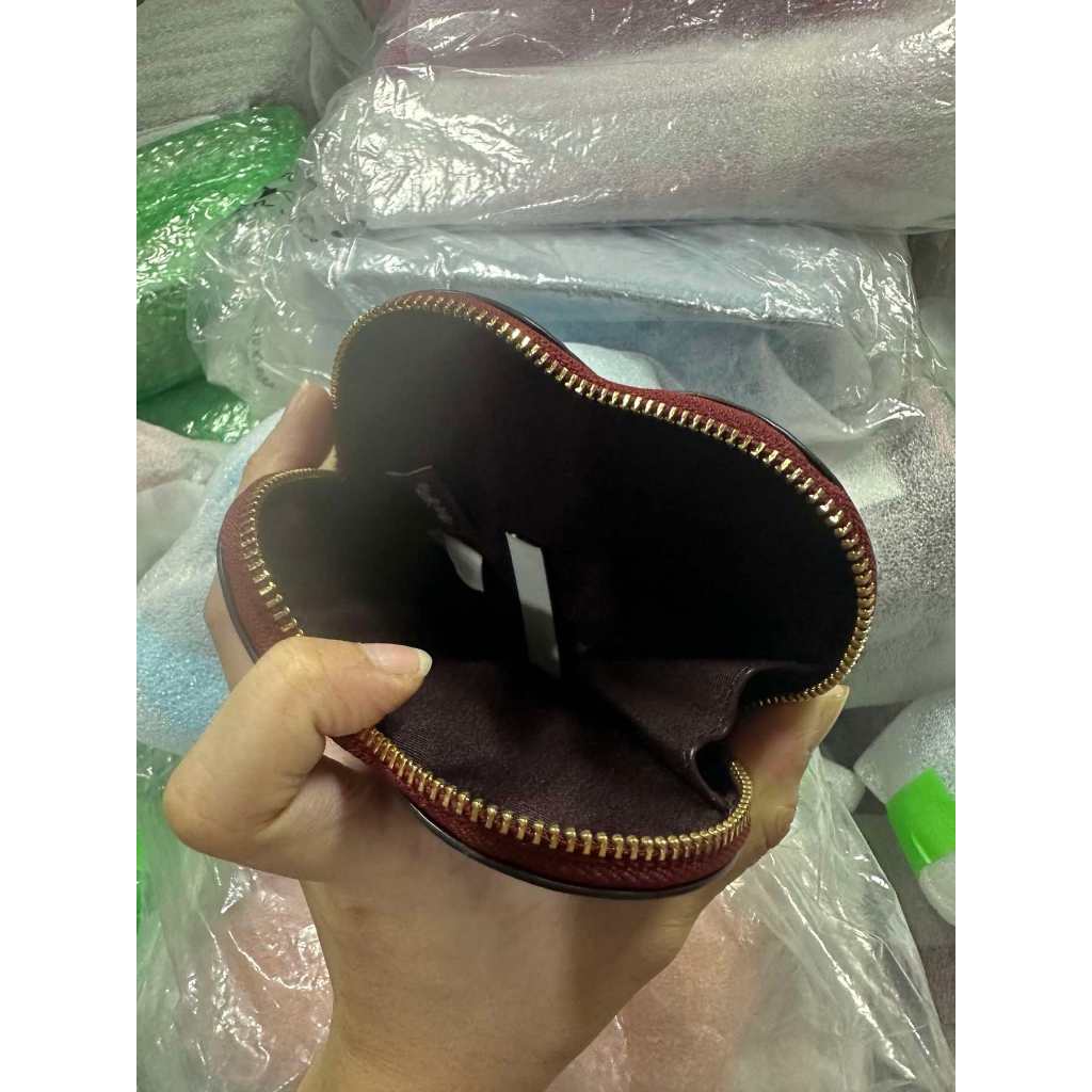 ORIG & IMPORTED CCH Heart Coin Case Small Red Wallet